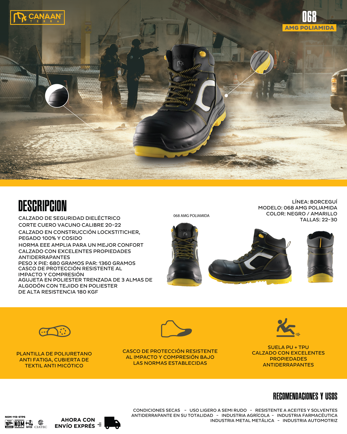 Botas de Seguridad Canaán Terra 068 AMG