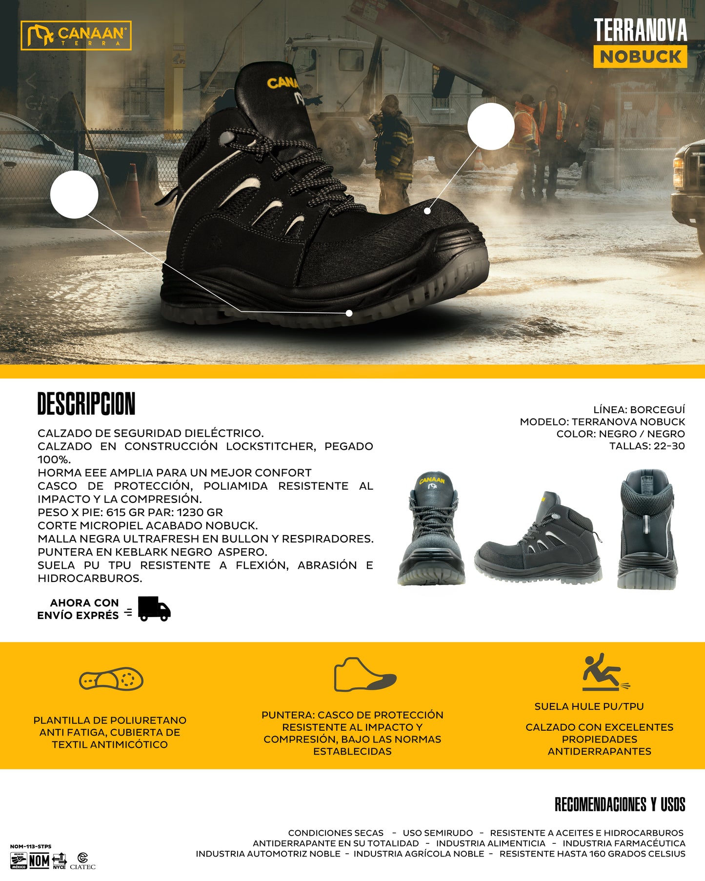 Botas de Seguridad Canaán Terra Terranova Nobuck