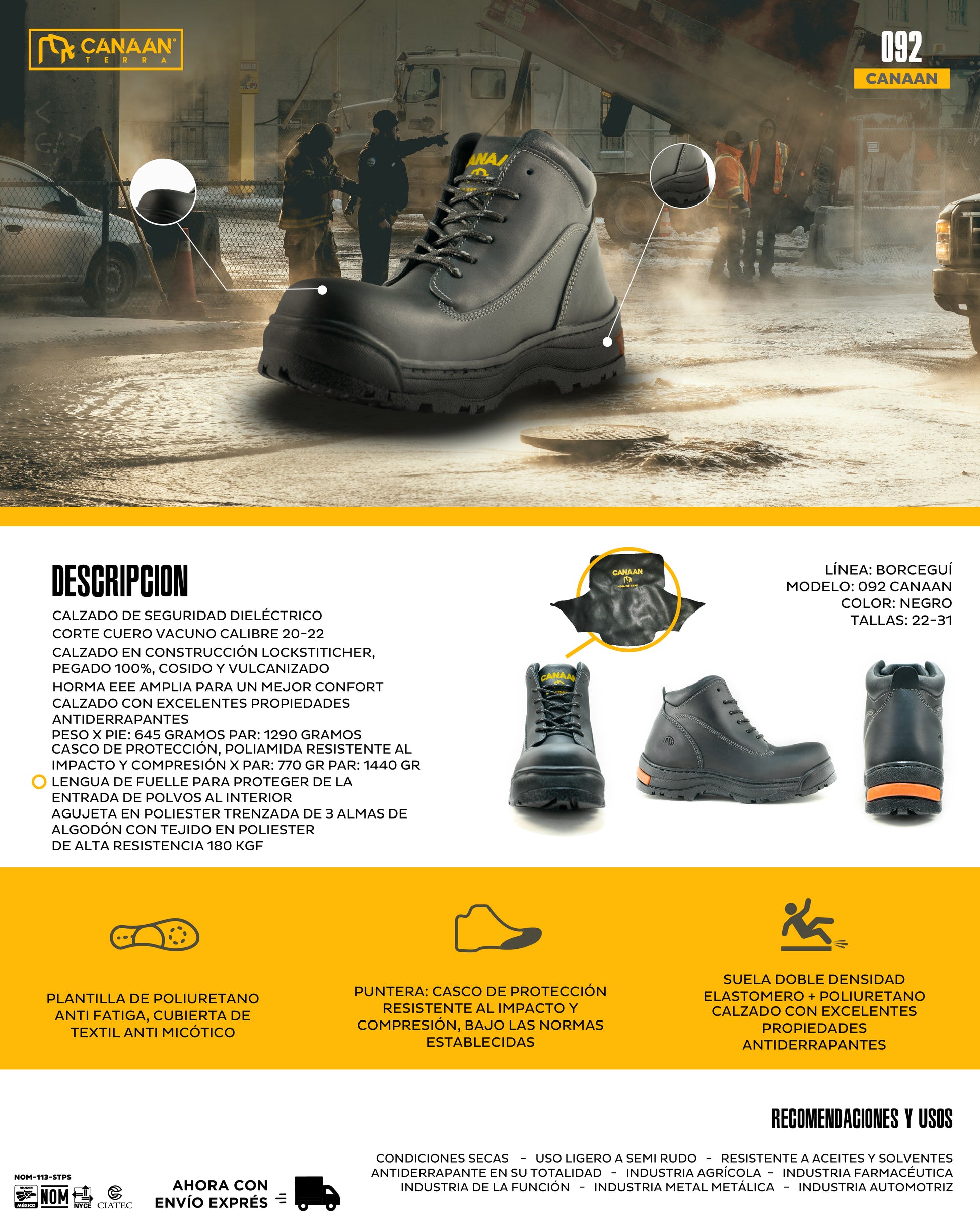 Botas de Seguridad Canaán Terra 092 Bombardier