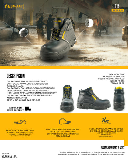 Botas de Seguridad Canaán Terra 115 Seúl Air